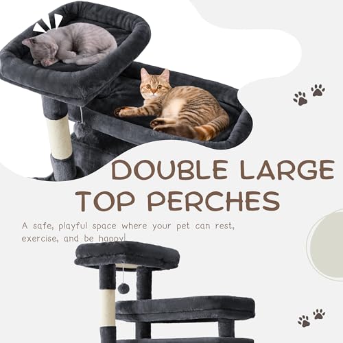 Árbol para gatos de 80 pulgadas con múltiples niveles y rascadores miniatura 3