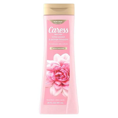 Miniatura 2 de Caress Gel de baño con extracto de seda para una piel notablemente sedosa y suave, jabón corporal diario de seda con melocotón blanco y flor de