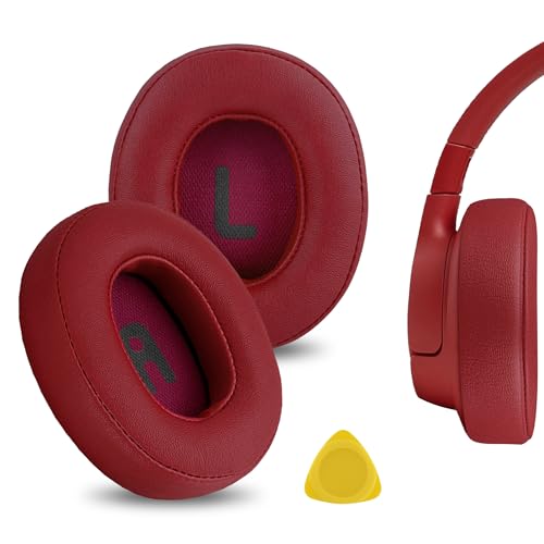 Image of Geekria Replacement Ear Pads Compatible with JBL Tune720BT / Tune750BTNC / Tune710BT / Tune700BT / Tune760NC / Tune770NC Wireless Over-Ear Headphones Ear Cushions, Repair Parts (Red)