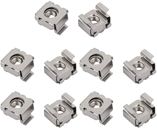 XYWHPGV 10 pièces M5 304 écrou de cage en acier inoxydable ton argent pour armoire étagère de serveur(6d794 09aa2 1ad05 50587 13b0b d765c
