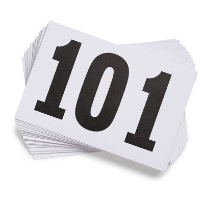 Gill Athletics Competitor's Number Paper Tags (Set of 100), 001-100