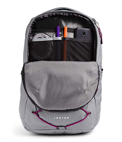 The North Face Women's Jester Backpack, Meld Grey Dark Heather/Dramatic Plum, One Size