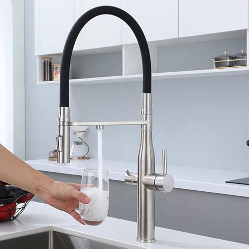 Mitigeur de cuisine à 3 voies extractible pivotant avec double commande - 3