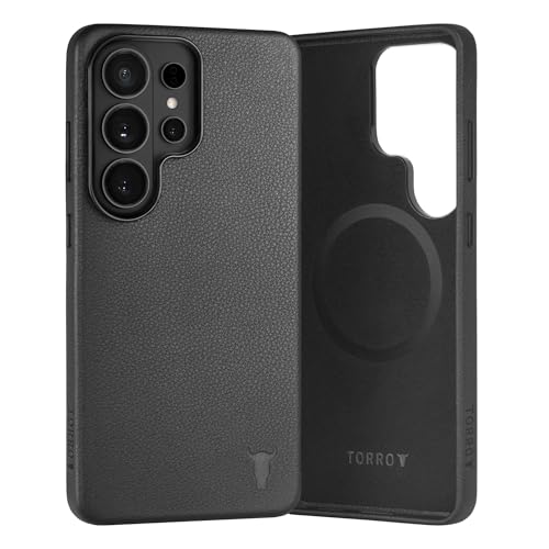 Coque Samsung S26 Ultra TORRO en cuir véritable noir élégant et durable