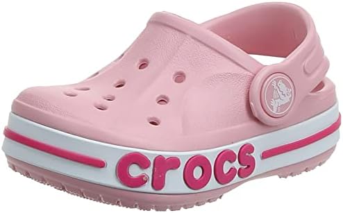 Crocs Kids' Bayaband Clog | Slip On Shoes | Comfortable Water Shoes, Petal Pink, J3 US Little Kid