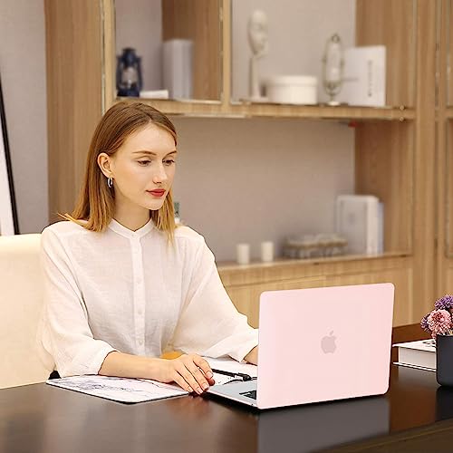 Image of MOSISO Compatible with MacBook Air 15 inch Case M4 M3 M2 2025 2024 2023 Release A3241 A3114 A2941 with Touch ID, Plastic Hard Shell Case&Keyboard Cover&Screen Protector&Storage Bag, Chalk Pink