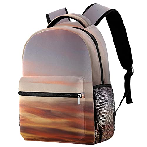Sac à dos nuages et coucher de soleil parfait pour le campus et les loisirs des jeunes