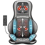 Comfier Massaggiatore Schiena e Collo con Compressione d’Aria, Shiatsu Massaggiatore Elettrico con Calore e rotolamento, Sedile Massaggiante per Tutto il Corpo