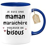 Le portrait type de la maman Maraîchère : Pleine de courage, on peut le dire c’est une super maman. La fête des mères approche alors quoi de mieux alors que de lui faire une blague avec cette tasse humoristique avec elle en super héros lui permettant de rire à l’ouverture de son cadeau ?