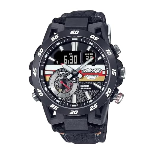 Casio Reloj Edifice analógico digital Bluetooth carbono MUGEN Edition ECB-40MU-1AER, Correa