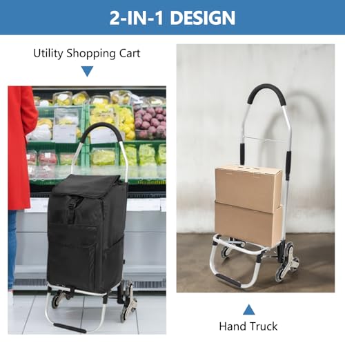 Carretilla plegable para compras con bolsa impermeable miniatura 6