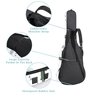 Étui de guitare à texture marbre abstraite pleine taille, sac à dos de protection rembourré pour guitare classique… - Les Beatles, Paul McCartney, John Lennon, RIngo Starr, George Harrison Étui de guitare à texture marbre abstraite pleine taille, sac à dos de protection rembourré pour guitare classique… – Image 3