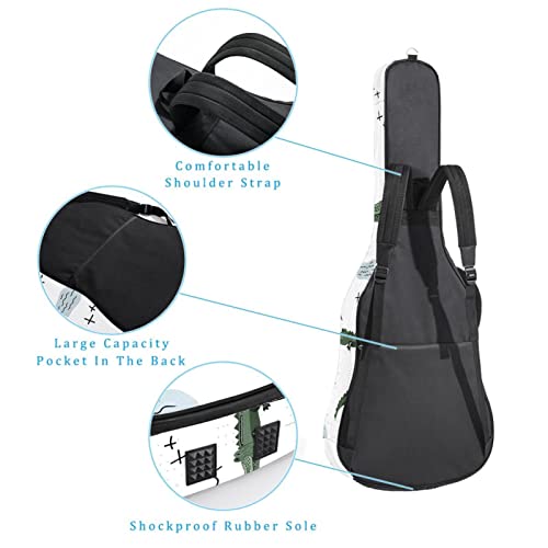 Étui de guitare à texture marbre abstraite pleine taille, sac à dos de protection rembourré pour guitare classique… - Les Beatles, Paul McCartney, John Lennon, RIngo Starr, George Harrison Étui de guitare à texture marbre abstraite pleine taille, sac à dos de protection rembourré pour guitare classique… – Image 4