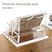 SANRUI Business Card Holder for Desk, Clear Acrylic Business Card Holders Horizontal Business Card Display Stand 2 Slots（Patent No.:US D1,001,889 S）