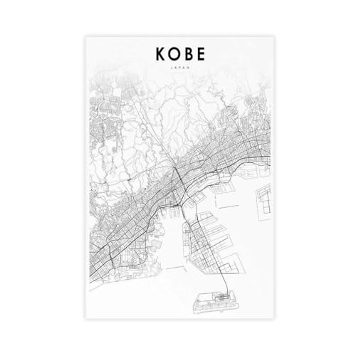 Kobe impression sur toile du Japon pour créer une ambiance zen dans votre salon moderne