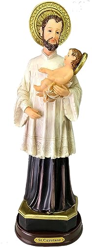 Estatua Cajetano San Cayetano 12" Religiosa Blanca