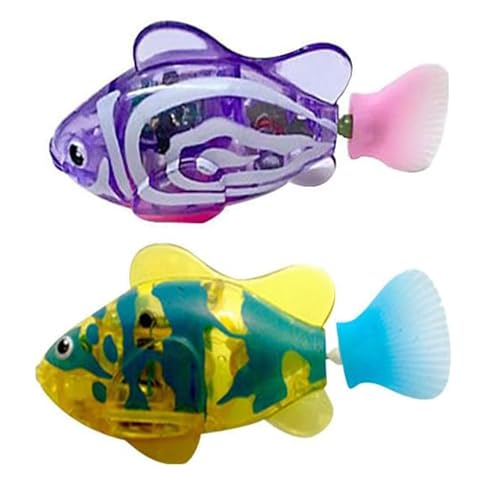 Vientiane 2 Piezas Peces de Juguete, Reutilizable Peces Electrónicos, Natación Eléctrica Peces, Pez de Juguete de Plastico, Juguete Pez Nadando, Juguetes de Piscina para la Piscina, Niños