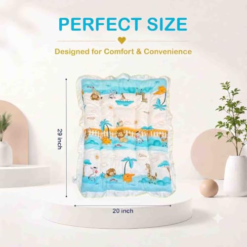 Image of Infantbond New Born Baby Cotton Baby Bed | Godari | Toddlers Bed | Baby Bedding |Baby Mattress | Cradle Bed | Multi-Color (Multicolour)