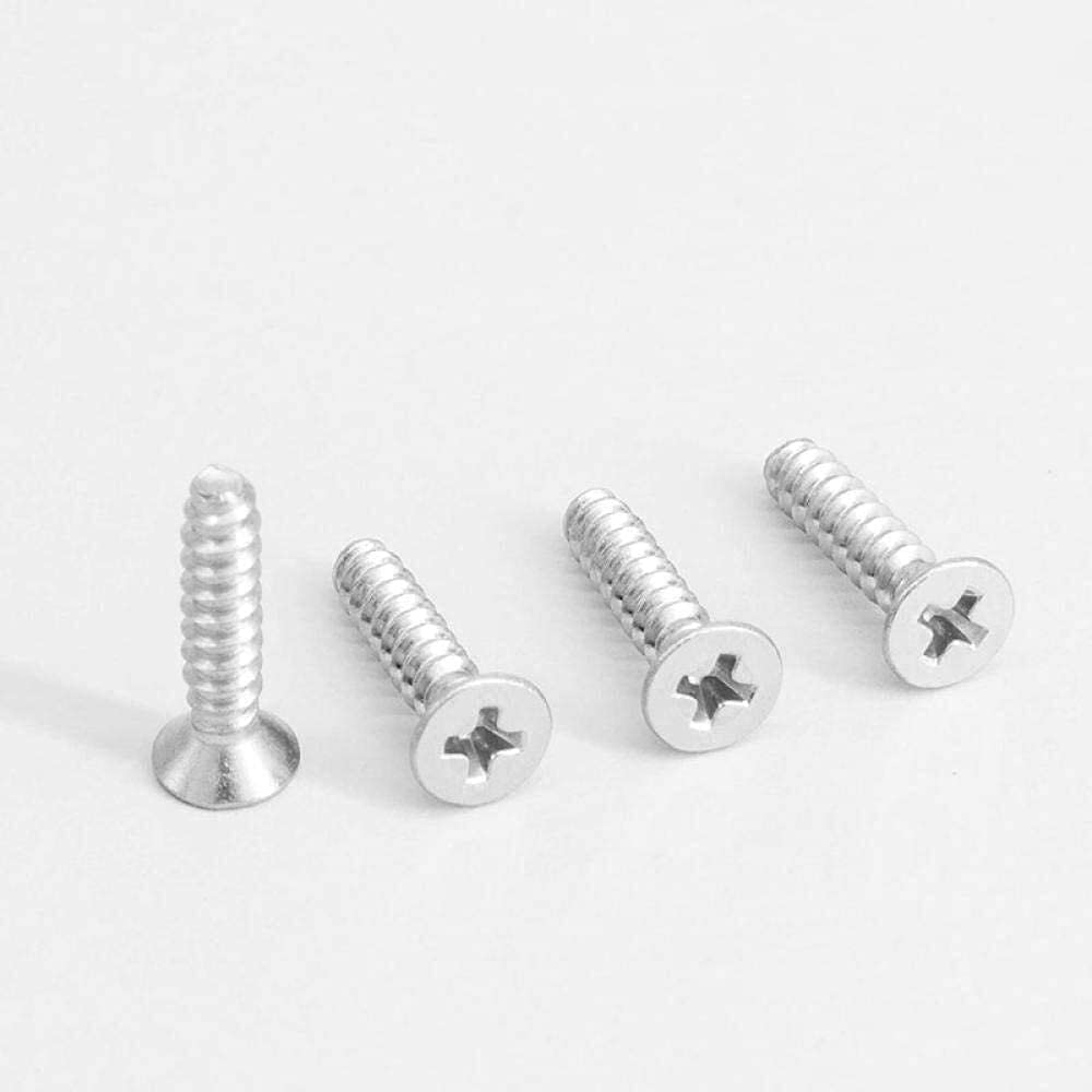 M1M1.2- M2M3M4 Tornillo autorroscante de cabeza avellanada cruzada de acero inoxidable 304 Cabeza plana Cola plana Rosa Tornillo de trompeta pequeño Pernos y tuercas (Color : M1.7 * 4 * 100 Tablets)