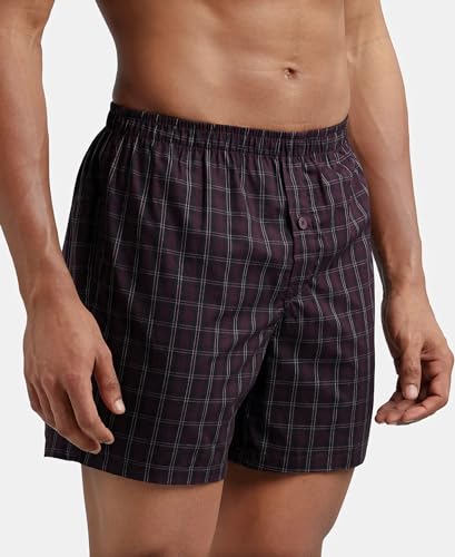 Image of Jockey 8222 Men's Super Combed Mercerized Cotton Woven Printed Inner Boxers with Ultrasoft and Durable Inner Waistband (Pack of 2)