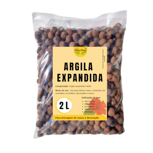 Argila Expandida, 2 Litros, para Drenagem e Decoração