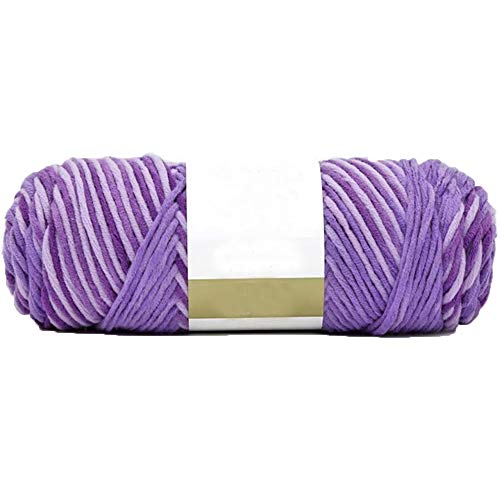 Image of Purple Soft Cotton Crochet Yarn - 500g /1.1lb Rainbow Gradient DIY Knitting Yarn - Warm & Super Soft for Sweater, Bag, Hat, Scarf