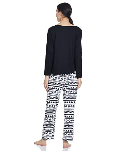 Image of A.T.U.N. (ALL THINGS UBER NICE) Womens Printed Cotton Relaxed Fit Sleepwear Clothing Set | Tees with Pyjama Set