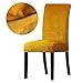KELUINA Velours Spandex Tissu Super Doux Couverture De Chaise Luxueux Siège De Siège Thick Couvre-Chaise Salle À Manger Hôtel Banquet Restaurant (Or,Set of 2)
