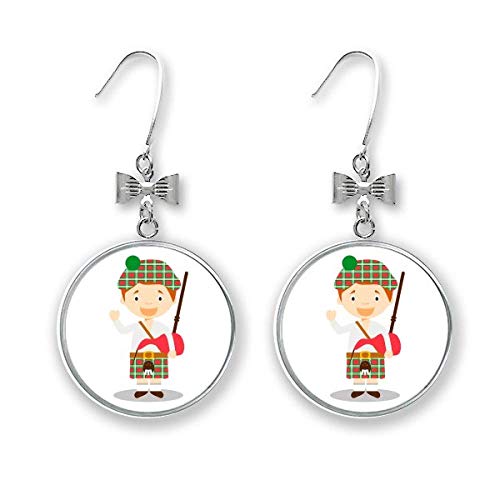 Boucles d'oreilles nœud rouge écossais, le cadeau de Noël parfait