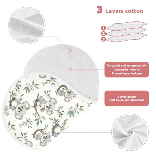 vvfelixl Baby Burp Cloths Cute Cartoon Koala Baby Newborn Cotton Burping Cloths Set Babys Washcloths 4 Pack3