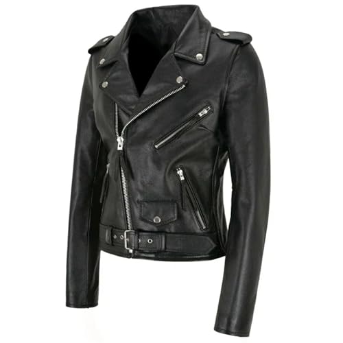 Women Punk Leather Blazer Zipper Motorycle Jacket Outwear Overcoat Spring Autumn Long Sleeves Bomber Jacket3
