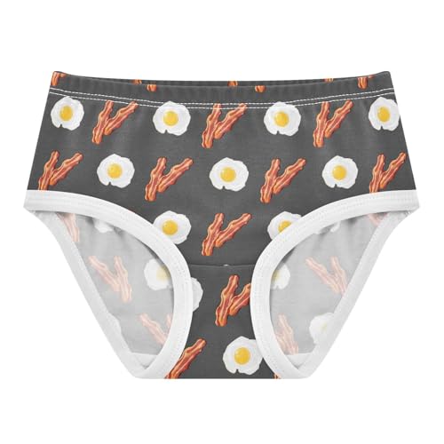 Girls Underwear Soft Cotton Eggs Bacon Kids Panties in Sizes 2/3t, 4t, 5t, 6 and 8