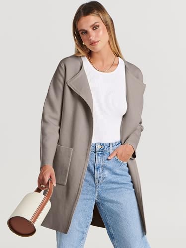 Image of ANRABESS Womens Cardigan Sweater Open Front Knit Long Coatigan Dressy Casual Jacket Coat 2026 Fall Outfits Classy Clothes