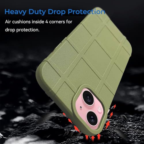 Image of amazon basics Shockproof Back Case Cover for Apple iPhone 15 | 360 Degree Protection | Slim Protective Case | Anti-Scratch Tough TPU Case for Apple iPhone 15 (Green)