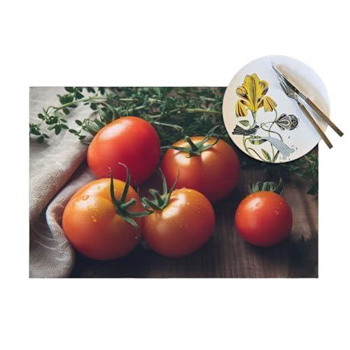Sets de table tomates faciles à nettoyer pour table propre - 8