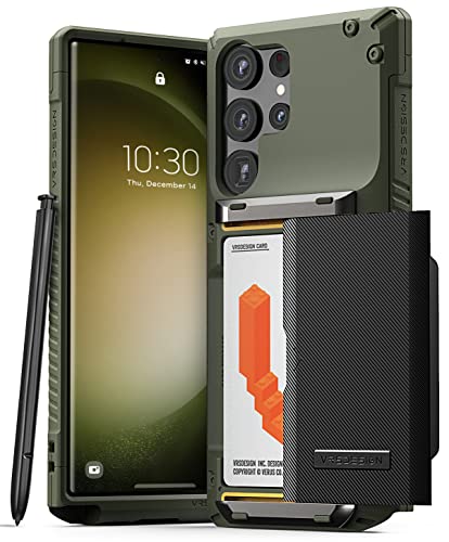 VRS DESIGN Damda Glide Pro for Galaxy S23 Ultra Case, Sturdy Semi Auto Wallet [4 Cards] Compatible with Galaxy S23 Ultra 6.8'' (2023)