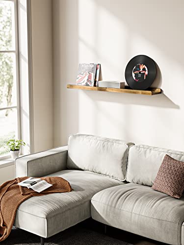 Amada Homefurnishing Floating Shelves, Wood Hanging Wall Shelves For Storage, Wall Mounted Shelves For Bathroom, Living Room, Kitchen, Bedroom, Office, Wall Shelf Set Of 2, Amfs25 #TOP1