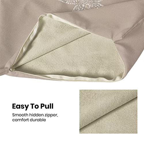 Aeioae Coastal Pillow Covers 20X20 Inch Set Of 2, Brown Tan Starfish Throw Pillow Covers Beach Pillowcase Linen Nautical Decor For Indoor Outdoor Home Sofa Bedroom Living Room #TOP4