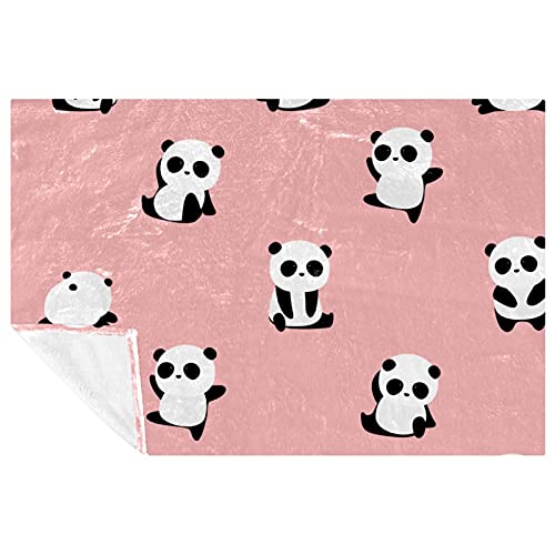 Couverture chaude panda contre les soirées fraîches sur canapé ou lit - 2