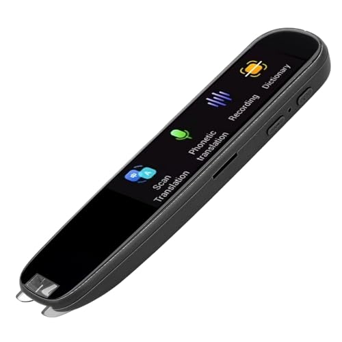 Stylo de numérisation WiFi tactile noir avec synthèse vocale 112 langues