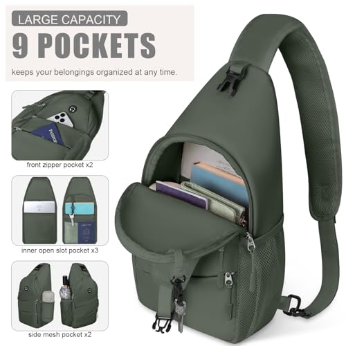 Image of Crossbody Bags for Women Men Trendy Sling Bag Bakpack Casual Chest Bag with Convertible Shoulder Strap steel Stainless Steel Paint