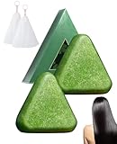 Ruonfash 2 Stück Nature Triangle Shampoo Bar Mit Blasennetz, Nature Seven Green Soap, Festes Seife...