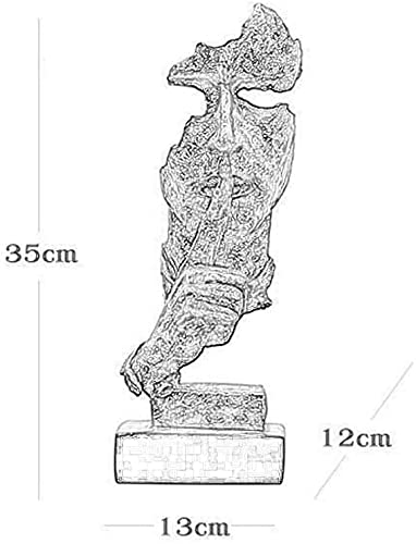 Statue humain résine objet décoration abstrait salon bureau meublement table - 4