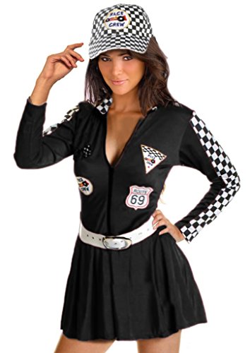 Aimerfeel Race Juego del Traje del Traje de la tripulación en el tamaño Negro 42-44