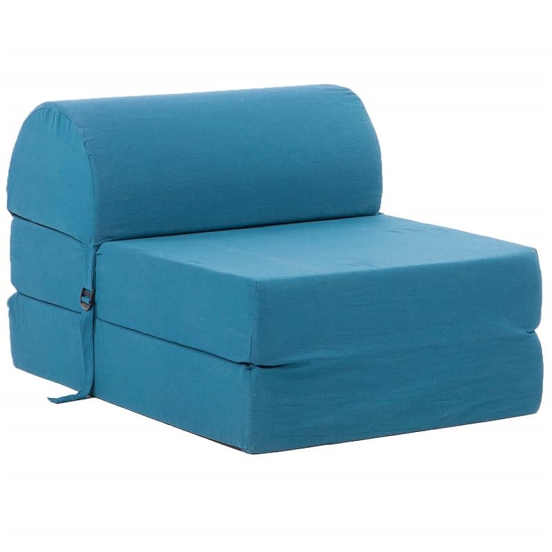 Chauffeuse Convertible 1 Place Coton - Bleu Canard