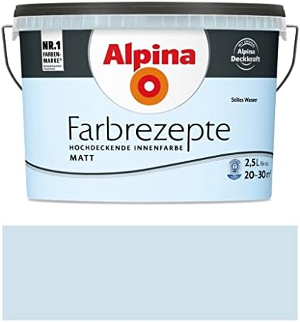 Alpina Farbrezepte Innenfarbe – Stilles Wasser matt – Wandfarben ...