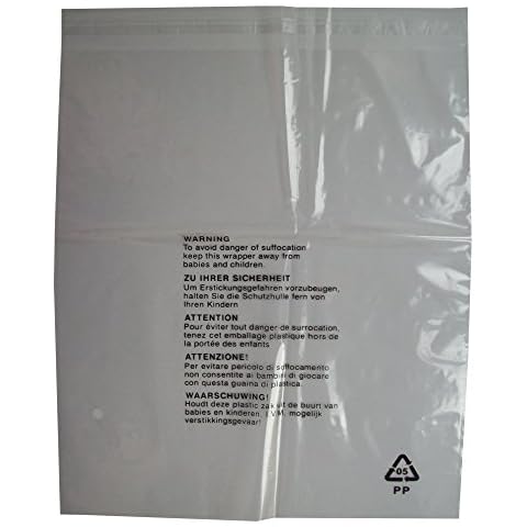 100 Clear Plastic Garment Packaging Bags Cover