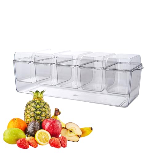 Soporte de refrigeración, organizador para placas de frutas transparentes, soporte para helado, expositor de especias con compartimentos extraíbles para eventos de vacaciones, aperitivos de cumpleaños