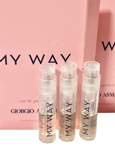 Giorgio Armani My Way Sample Perfume Women Spray 1.2 Ml / 0.04 Oz - Set Of 3 #TOP2