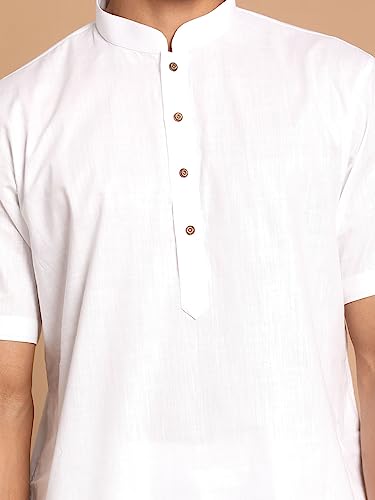 Image of VASTRAMAY Men's Cotton Linen Kurta Pyjama Set (1)